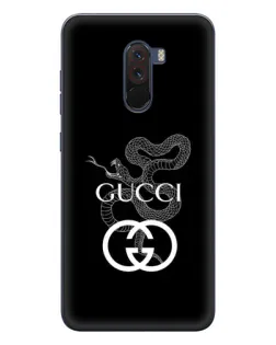 Чехол для Xiaomi POCO F1 с картинкой «Gucci — серебряная змея» Чехол для Xiaomi POCO F1 с картинкой «Gucci — серебряная змея»