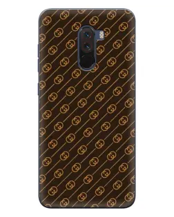 Чехол для Xiaomi POCO F1 с картинкой «Gucci — золотые диагонали» Чехол для Xiaomi POCO F1 с картинкой «Gucci — золотые диагонали»