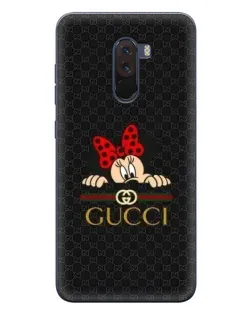 Чехол для Xiaomi POCO F1 с картинкой «Минни Маус Gucci — черный» Чехол для Xiaomi POCO F1 с картинкой «Минни Маус Gucci — черный»