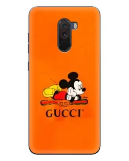Чехол для Xiaomi POCO F1 с картинкой «Микки Маус Gucci — оранж» Чехол для Xiaomi POCO F1 с картинкой «Микки Маус Gucci — оранж»