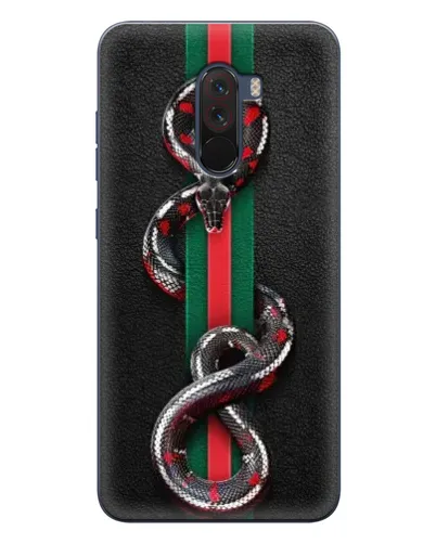 Чехол для Xiaomi POCO F1 с картинкой «Gucci — змея на полосе» Чехол для Xiaomi POCO F1 с картинкой «Gucci — змея на полосе»