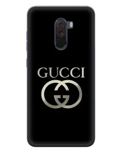 Чехол для Xiaomi POCO F1 с картинкой «Gucci — золото на черном» Чехол для Xiaomi POCO F1 с картинкой «Gucci — золото на черном»