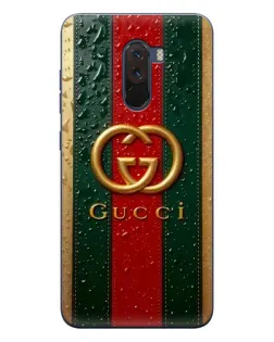 Чехол для Xiaomi POCO F1 с картинкой «Gucci — фирменная полоса и золото» Чехол для Xiaomi POCO F1 с картинкой «Gucci — фирменная полоса и золото»