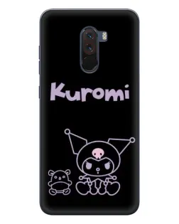 Чехол для Xiaomi POCO F1 с картинкой «Kuromi — черный минимализм» Чехол для Xiaomi POCO F1 с картинкой «Kuromi — черный минимализм»