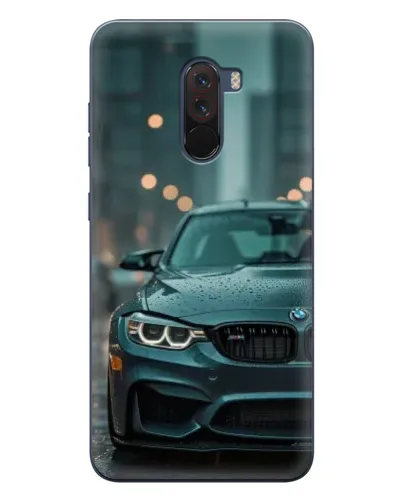 Чехол для Xiaomi POCO F1 с картинкой «BMW в огнях города» Чехол для Xiaomi POCO F1 с картинкой «BMW в огнях города»