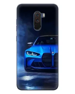 Чехол для Xiaomi POCO F1 с картинкой «Голубая BMW M4» Чехол для Xiaomi POCO F1 с картинкой «Голубая BMW M4»