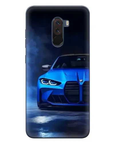 Чехол для Xiaomi POCO F1 с картинкой «Голубая BMW M4» Чехол для Xiaomi POCO F1 с картинкой «Голубая BMW M4»