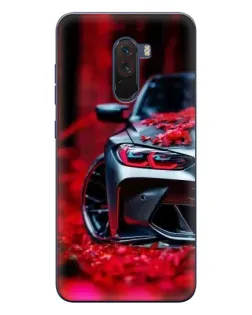 Чехол для Xiaomi POCO F1 с картинкой «Спортивная BMW и цветы» Чехол для Xiaomi POCO F1 с картинкой «Спортивная BMW и цветы»
