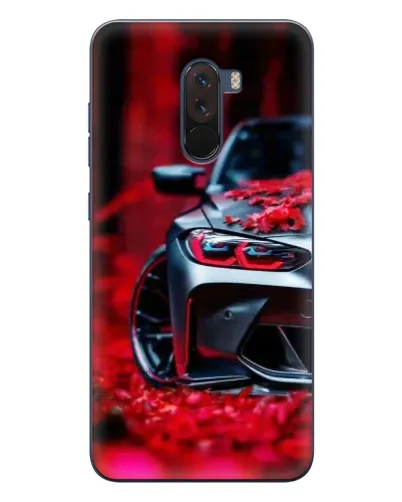 Чехол для Xiaomi POCO F1 с картинкой «Спортивная BMW и цветы» Чехол для Xiaomi POCO F1 с картинкой «Спортивная BMW и цветы»