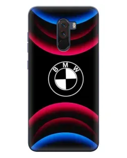 Чехол для Xiaomi POCO F1 с картинкой «Логотип BMW и неоновые дуги» Чехол для Xiaomi POCO F1 с картинкой «Логотип BMW и неоновые дуги»
