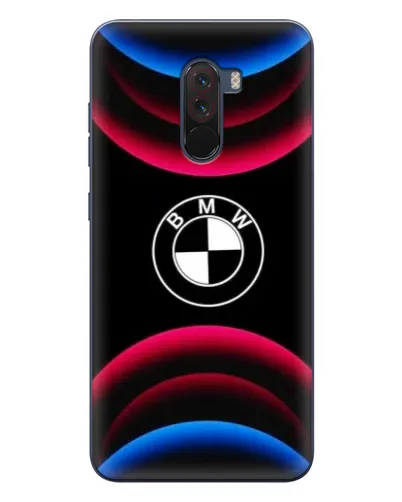 Чехол для Xiaomi POCO F1 с картинкой «Логотип BMW и неоновые дуги» Чехол для Xiaomi POCO F1 с картинкой «Логотип BMW и неоновые дуги»