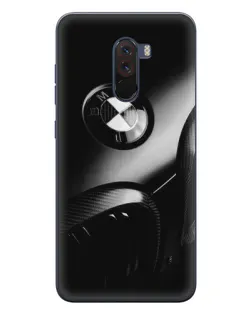 Чехол для Xiaomi POCO F1 с картинкой «Эмблема BMW — макро» Чехол для Xiaomi POCO F1 с картинкой «Эмблема BMW — макро»