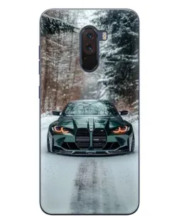 Чехол для Xiaomi POCO F1 с картинкой «BMW в зимнем лесу» Чехол для Xiaomi POCO F1 с картинкой «BMW в зимнем лесу»