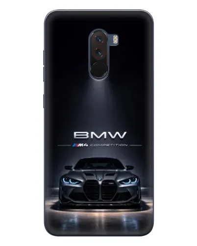 Чехол для Xiaomi POCO F1 с картинкой «BMW сквозь ночной город» Чехол для Xiaomi POCO F1 с картинкой «BMW сквозь ночной город»