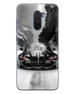 Чехол для Xiaomi POCO F1 с картинкой «BMW — акварельный дрифт» Чехол для Xiaomi POCO F1 с картинкой «BMW — акварельный дрифт»