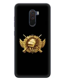 Чехол для Xiaomi POCO F1 с картинкой «PUBG — оранжевый градиент» Чехол для Xiaomi POCO F1 с картинкой «PUBG — оранжевый градиент»