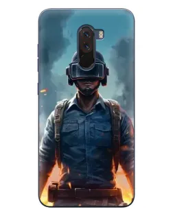 Чехол для Xiaomi POCO F1 с картинкой «PUBG — реалистичный герой»