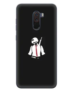 Чехол для Xiaomi POCO F1 с картинкой «PUBG — силуэт воина»