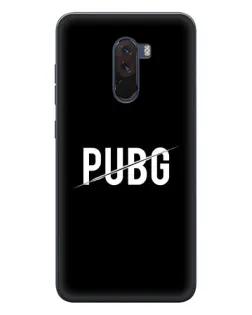 Чехол для Xiaomi POCO F1 с картинкой «PUBG — белый логотип»