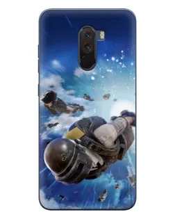 Чехол для Xiaomi POCO F1 с картинкой «Десант PUBG — прыжок»