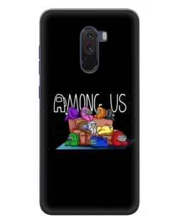 Чехол для Xiaomi POCO F1 с картинкой «Логотип Among Us» Чехол для Xiaomi POCO F1 с картинкой «Логотип Among Us»