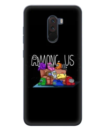 Чехол для Xiaomi POCO F1 с картинкой «Логотип Among Us»