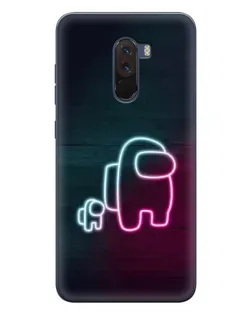 Чехол для Xiaomi POCO F1 с картинкой «Among Us неон-арт» Чехол для Xiaomi POCO F1 с картинкой «Among Us неон-арт»