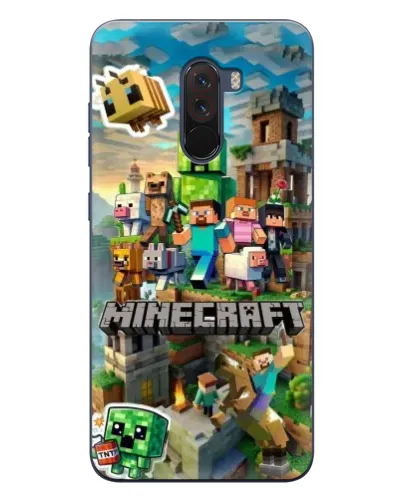 Чехол для Xiaomi POCO F1 с картинкой «Замок Minecraft»