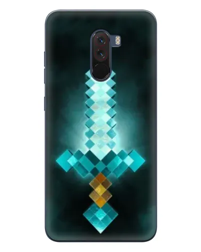 Чехол для Xiaomi POCO F1 с картинкой «Алмазный меч неон»