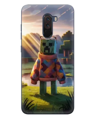 Чехол для Xiaomi POCO F1 с картинкой «Крипер в свитере»