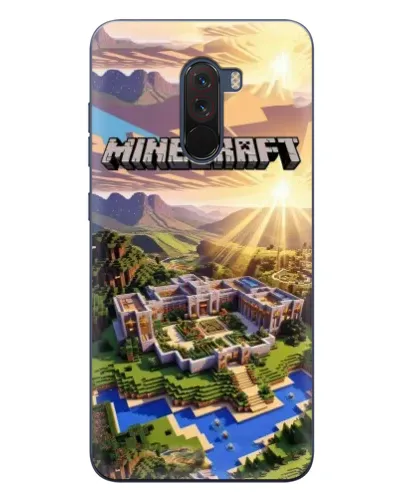 Чехол для Xiaomi POCO F1 с картинкой «Minecraft панорама»