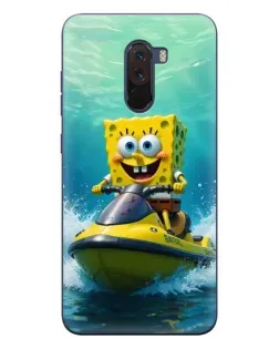 Чехол для Xiaomi POCO F1 с картинкой «Спанч Боб на гидроцикле» Чехол для Xiaomi POCO F1 с картинкой «Спанч Боб на гидроцикле»