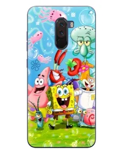 Чехол для Xiaomi POCO F1 с картинкой «Губка Боб и друзья»