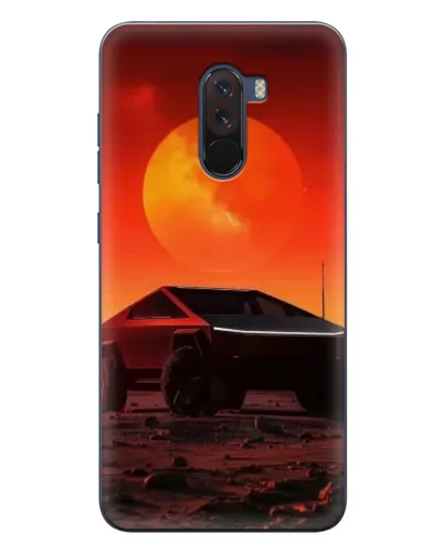 Чехол для Xiaomi POCO F1 с картинкой «Cybertruck на Марсе»