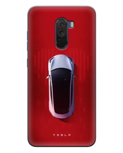 Чехол для Xiaomi POCO F1 с картинкой «Tesla Top View»