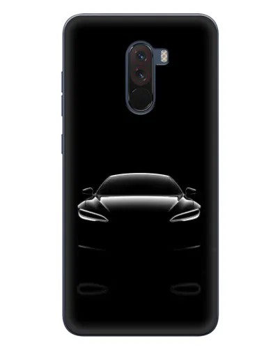 Чехол для Xiaomi POCO F1 с картинкой «Силуэт Tesla Night»
