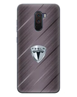 Чехол для Xiaomi POCO F1 с картинкой «Металлическая текстура Tesla» Чехол для Xiaomi POCO F1 с картинкой «Металлическая текстура Tesla»