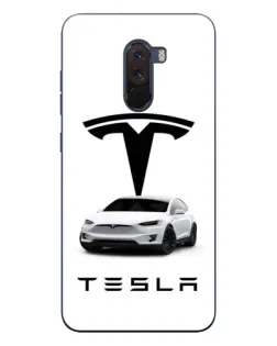 Чехол для Xiaomi POCO F1 с картинкой «Tesla White Style» Чехол для Xiaomi POCO F1 с картинкой «Tesla White Style»