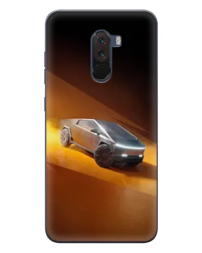 Чехол для Xiaomi POCO F1 с картинкой «Cybertruck в пустыне»