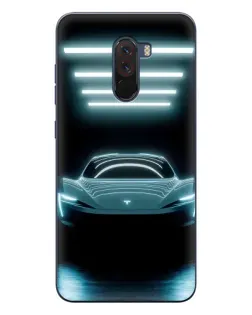 Чехол для Xiaomi POCO F1 с картинкой «Tesla в неоне» Чехол для Xiaomi POCO F1 с картинкой «Tesla в неоне»
