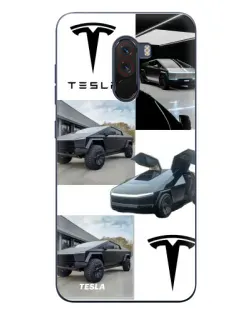 Чехол для Xiaomi POCO F1 с картинкой «Коллаж Cybertruck Tesla» Чехол для Xiaomi POCO F1 с картинкой «Коллаж Cybertruck Tesla»