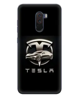 Чехол для Xiaomi POCO F1 с картинкой «Tesla — серебристое авто» Чехол для Xiaomi POCO F1 с картинкой «Tesla — серебристое авто»