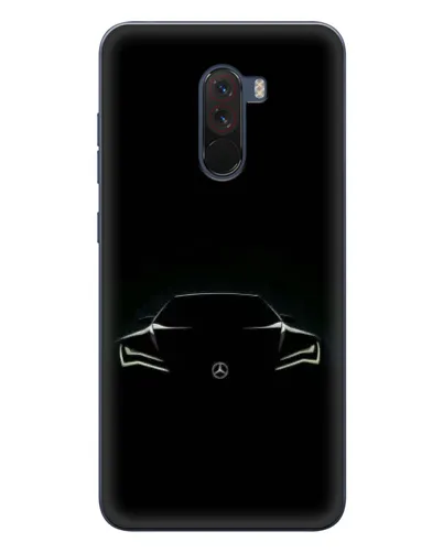 Чехол для Xiaomi POCO F1 с картинкой «Mercedes — силуэт авто» Чехол для Xiaomi POCO F1 с картинкой «Mercedes — силуэт авто»