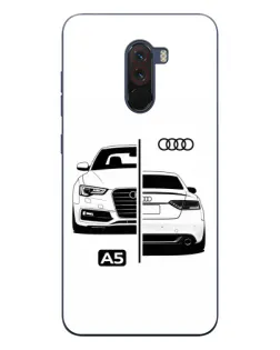 Чехол для Xiaomi POCO F1 с картинкой «Audi — контрастный дизайн» Чехол для Xiaomi POCO F1 с картинкой «Audi — контрастный дизайн»