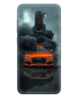 Чехол для Xiaomi POCO F1 с картинкой «Audi в облаках дыма» Чехол для Xiaomi POCO F1 с картинкой «Audi в облаках дыма»