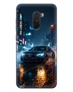 Чехол для Xiaomi POCO F1 с картинкой «Ночной город и Audi» Чехол для Xiaomi POCO F1 с картинкой «Ночной город и Audi»