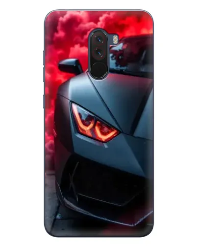 Чехол для Xiaomi POCO F1 с картинкой «Lamborghini красное сияние»