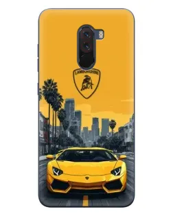 Чехол для Xiaomi POCO F1 с картинкой «Желтый Lamborghini город» Чехол для Xiaomi POCO F1 с картинкой «Желтый Lamborghini город»