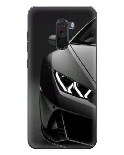 Чехол для Xiaomi POCO F1 с картинкой «Lamborghini фары детализация»