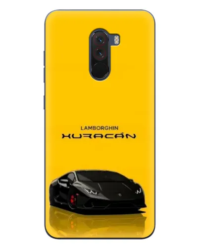 Чехол для Xiaomi POCO F1 с картинкой «Lamborghini Huracan черный»